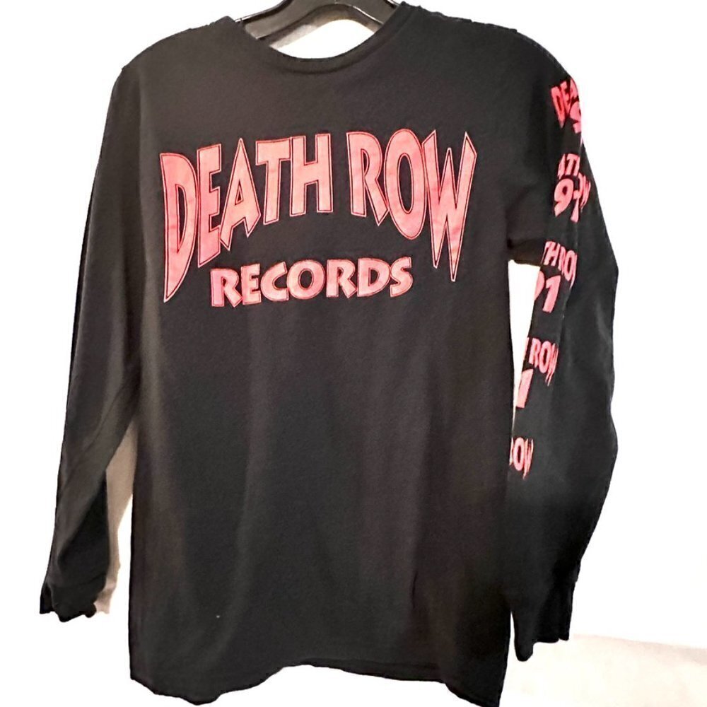Death Row Records Long SLeeve NWOT Size Small  Black Womens - Picture 4 of 6